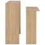 Mesa alta de bar con 2 tableros roble 130x40x120 cm de , Mesas de cocina y de comedor - Ref: Foro24-280219, Precio: 180,80 €,...
