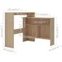 Mesa alta de bar con 2 tableros roble 130x40x120 cm de , Mesas de cocina y de comedor - Ref: Foro24-280219, Precio: 180,80 €,...