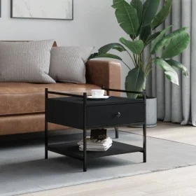 Black engineered wood coffee table 50x50x50 cm by , Coffee table - Ref: Foro24-833965, Price: 47,15 €, Discount: %