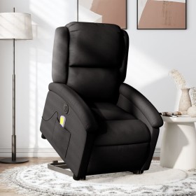 Sillón de masaje eléctrico reclinable elevable tela negro en Sillones | Comprar online en Foru.es