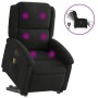 Sillón de masaje eléctrico reclinable elevable tela negro en Sillones | Comprar online en Foru.es