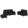 Juego de sofás con cojines 3 piezas cuero sintético negro de , Sofás - Ref: Foro24-3201363, Precio: 455,54 €, Descuento: %