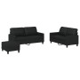 Juego de sofás con cojines 3 piezas cuero sintético negro de , Sofás - Ref: Foro24-3201363, Precio: 478,02 €, Descuento: %