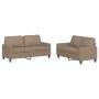 Juego de sofás con cojines 2 piezas cuero sintético capuchino de , Sofás - Ref: Foro24-3201412, Precio: 393,47 €, Descuento: %