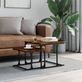 Stackable coffee table 2 pieces engineered wood smoked oak by , Coffee table - Ref: Foro24-833370, Price: 41,95 €, Discount: %