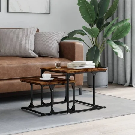 Stackable coffee table 2 pieces engineered wood smoked oak by , Coffee table - Ref: Foro24-833370, Price: 41,95 €, Discount: %