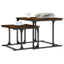 Mesa de centro apilable 2 pzas madera ingeniería roble ahumado de , Mesas de centro - Ref: Foro24-833370, Precio: 42,46 €, De...
