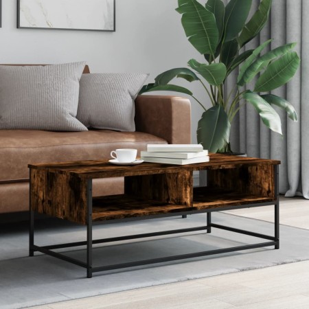 Mesa de centro madera de ingeniería roble ahumado 100x51x40 cm de , Mesas de centro - Ref: Foro24-835351, Precio: 56,28 €, De...