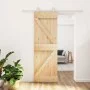 Sliding door with solid pine wood hardware 70x210 cm by , Doors - Ref: Foro24-3203082, Price: 196,81 €, Discount: %