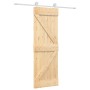 Puerta corredera con herrajes madera maciza de pino 70x210 cm de , Puertas - Ref: Foro24-3203082, Precio: 179,64 €, Descuento: %
