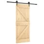 Sliding door with solid pine wood hardware 85x210 cm by , Doors - Ref: Foro24-3203198, Price: 170,82 €, Discount: %