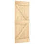 Sliding door with solid pine wood hardware 85x210 cm by , Doors - Ref: Foro24-3203198, Price: 170,82 €, Discount: %