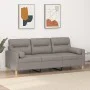 3-seater sofa with taupe gray fabric cushions, 180 cm by , Sofas - Ref: Foro24-3200836, Price: 268,27 €, Discount: %