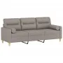 3-seater sofa with taupe gray fabric cushions, 180 cm by , Sofas - Ref: Foro24-3200836, Price: 268,27 €, Discount: %