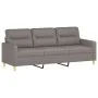 3-seater sofa with taupe gray fabric cushions, 180 cm by , Sofas - Ref: Foro24-3200836, Price: 268,27 €, Discount: %