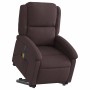 Sillón masaje eléctrico reclinable elevable tela marrón oscuro en Sillones | Comprar online en Foru.es