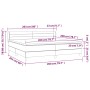Cama box spring con colchón tela marrón oscuro 200x200 cm de , Camas y somieres - Ref: Foro24-3126352, Precio: 611,99 €, Desc...
