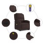 Sillón masaje eléctrico reclinable elevable tela marrón oscuro en Sillones | Comprar online en Foru.es