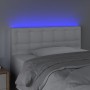 Cabecero con LED cuero sintético blanco 80x5x78/88 cm de , Cabeceros y pies de cama - Ref: Foro24-3121685, Precio: 42,17 €, D...