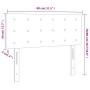 Cabecero con LED cuero sintético blanco 80x5x78/88 cm de , Cabeceros y pies de cama - Ref: Foro24-3121685, Precio: 42,17 €, D...