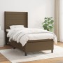 Cama box spring con colchón tela marrón oscuro 100x200 cm de , Camas y somieres - Ref: Foro24-3131492, Precio: 369,43 €, Desc...