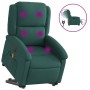 Sillón masaje eléctrico reclinable elevable tela verde oscuro en Sillones | Comprar online en Foru.es