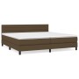 Cama box spring con colchón tela marrón oscuro 200x200 cm de , Camas y somieres - Ref: Foro24-3140164, Precio: 595,32 €, Desc...