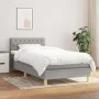 Box spring bed with light gray fabric mattress 80x200 cm by , Beds and slatted bases - Ref: Foro24-3140809, Price: 276,27 €, ...