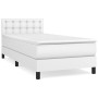 Cama box spring con colchón cuero sintético blanco 80x200 cm de , Camas y somieres - Ref: Foro24-3141090, Precio: 301,00 €, D...