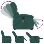 Sillón masaje eléctrico reclinable elevable tela verde oscuro en Sillones | Comprar online en Foru.es