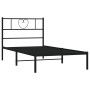 Estructura de cama con cabecero metal negro 100x200 cm de , Camas y somieres - Ref: Foro24-355458, Precio: 69,73 €, Descuento: %