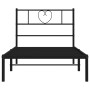 Estructura de cama con cabecero metal negro 100x200 cm de , Camas y somieres - Ref: Foro24-355458, Precio: 69,73 €, Descuento: %