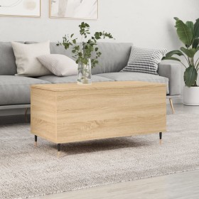 Mesa de centro madera contrachapada roble Sonoma 90x44,5x45 cm de , Mesas de centro - Ref: Foro24-830967, Precio: 67,94 €, De...