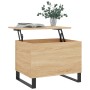 Mesa de centro madera contrachapada roble Sonoma 60x44,5x45 cm de , Mesas de centro - Ref: Foro24-830959, Precio: 57,46 €, De...