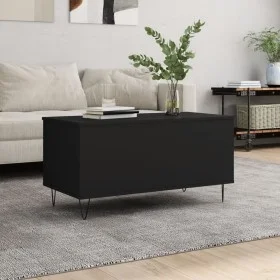 Mesa de centro madera contrachapada negro 90x44,5x45 cm de , Mesas de centro - Ref: Foro24-830973, Precio: 74,17 €, Descuento: %