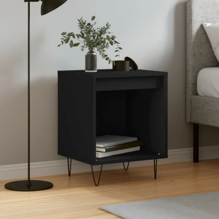 Mesita de noche madera de ingeniería negro 40x35x50 cm de , Mesitas de noche - Ref: Foro24-830718, Precio: 34,91 €, Descuento: %