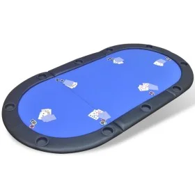 Folding poker table for 10 players in blue by vidaXL, Game and poker tables - Ref: Foro24-80136, Price: 141,13 €, Discount: %