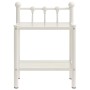 Mesita de noche metal vidrio blanco&transparente 45x34,5x60,5cm de vidaXL, Mesitas de noche - Ref: Foro24-325074, Precio: 48,...
