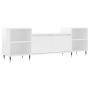 Mueble para TV madera contrachapada blanco brillo 160x35x55 cm de , Muebles TV - Ref: Foro24-831334, Precio: 93,79 €, Descuen...
