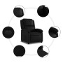 Sillón reclinable eléctrico de cuero sintético negro en Sillones | Comprar online en Foru.es