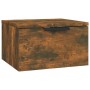 Mesita de noche de pared color roble ahumado 34x30x20 cm de , Taquillas y armarios de almacenamiento - Ref: Foro24-817087, Pr...