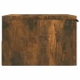 Mesita de noche de pared color roble ahumado 34x30x20 cm de , Taquillas y armarios de almacenamiento - Ref: Foro24-817087, Pr...
