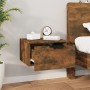 Mesita de noche de pared color roble ahumado 34x30x20 cm de , Taquillas y armarios de almacenamiento - Ref: Foro24-817087, Pr...