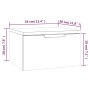 Mesita de noche de pared color roble ahumado 34x30x20 cm de , Taquillas y armarios de almacenamiento - Ref: Foro24-817087, Pr...