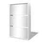 Mueble zapatero 3 niveles y espejo blanco 63x17x102,5 cm de vidaXL, Zapateros y organizadores de calzado - Ref: Foro24-243048...