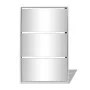 Mueble zapatero 3 niveles y espejo blanco 63x17x102,5 cm de vidaXL, Zapateros y organizadores de calzado - Ref: Foro24-243048...