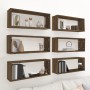Estantes cúbicos de pared 6 uds madera roble marrón 60x15x23 cm de , Estantes y estanterías - Ref: Foro24-815932, Precio: 52,...