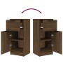 Aparadores 2 uds madera contrachapada marrón roble 30x30x70 cm de , Aparadores - Ref: Foro24-817005, Precio: 76,56 €, Descuen...