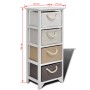 Mueble de almacenaje con 4 cajones madera de vidaXL, Taquillas y armarios de almacenamiento - Ref: Foro24-242890, Precio: 119...