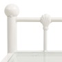 Mesita de noche metal vidrio blanco&transparente 45x34,5x60,5cm de vidaXL, Mesitas de noche - Ref: Foro24-325074, Precio: 48,...